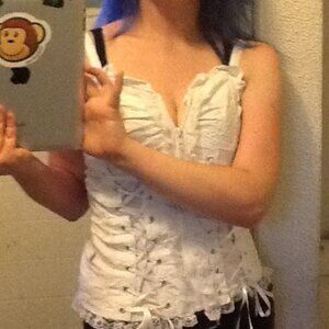 CURVE  2X SKULL EMBROIDERY CORSET